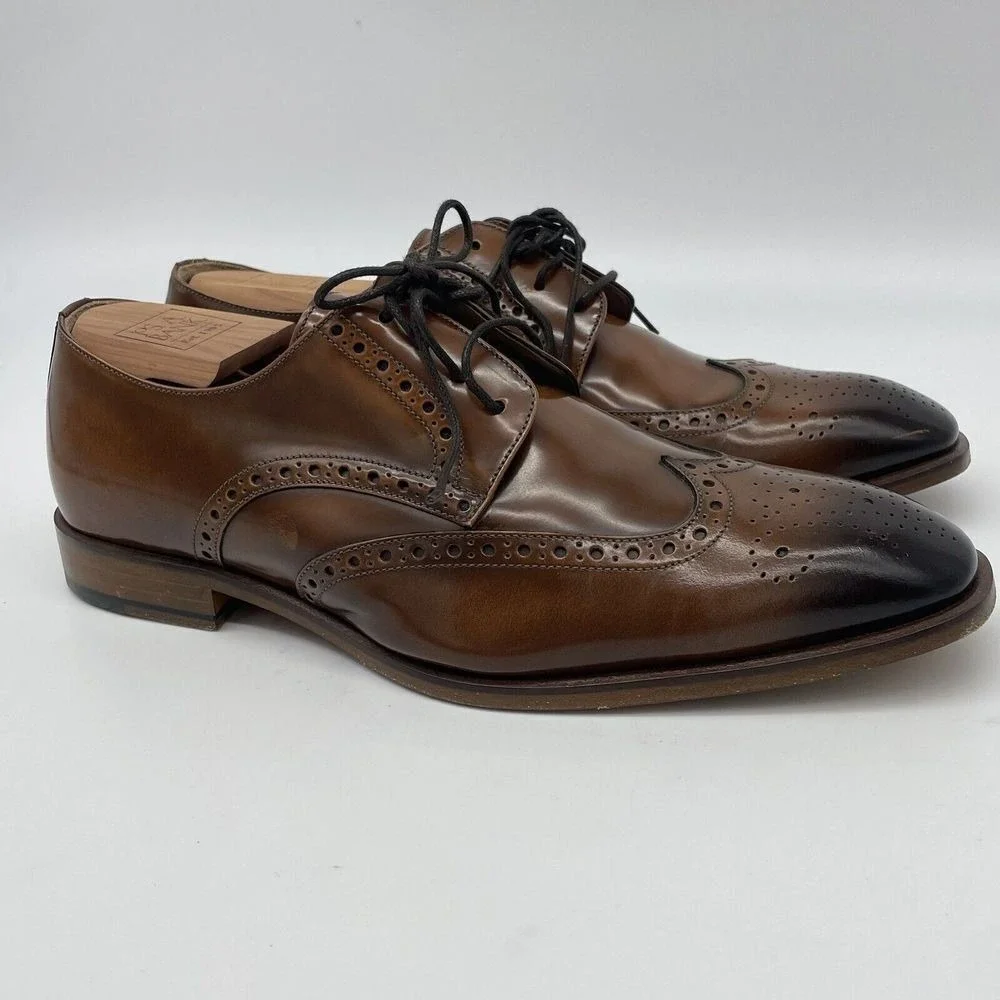 Giovacchini Sammy‎ Wingtip Oxford Derby Men's Size 8.5 Dress Shoes